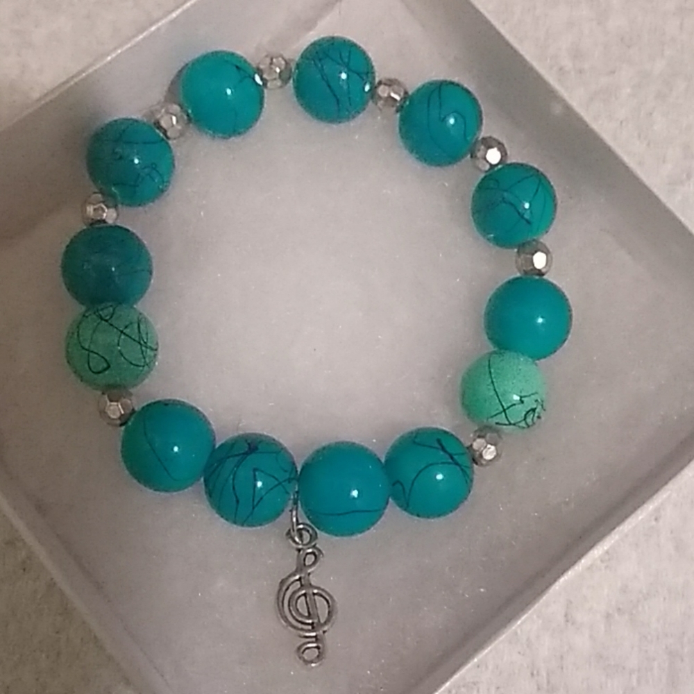Handmade music note bracelet
